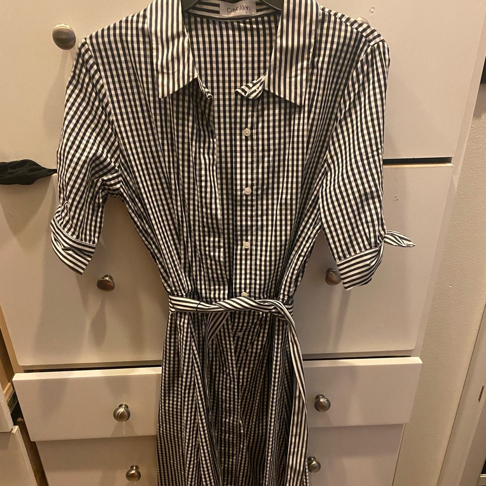 Calvin Klein shirt dress long